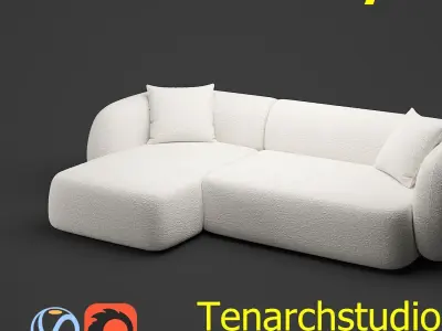 tenarchstudio martina 2 and 3 seater sofa render ready  3D model