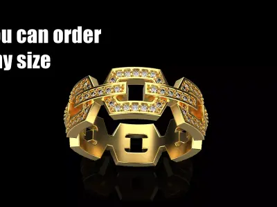 wedding ring model 646 3D print model