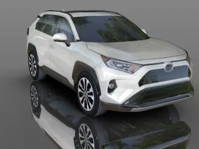 Toyota RAV4 2019 3D model Lowpoly Game Ready Asset Low-poly 3D model