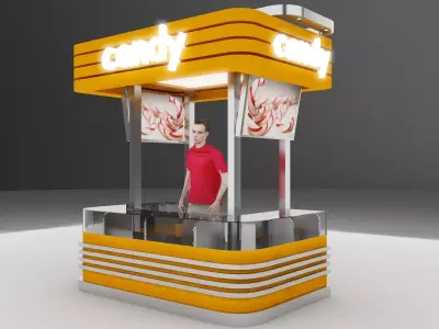 Booth Exhibition Stand a126 3D model