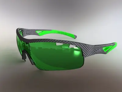 Sporty wrap around sunglasses  3D model