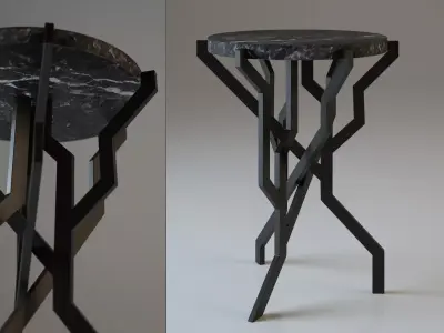 Plant table with apple 3D model