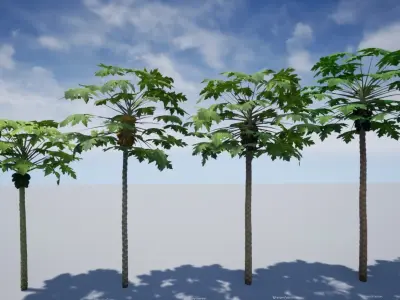 HQ Plants Volume 5 Palms for unreal engine 3D model set of 24 3D model