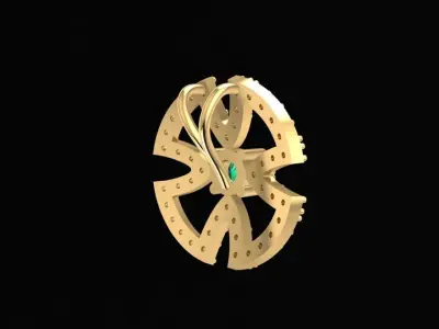 Luxury Windmill Diamond Pendant for Jewelry  234 3D print model