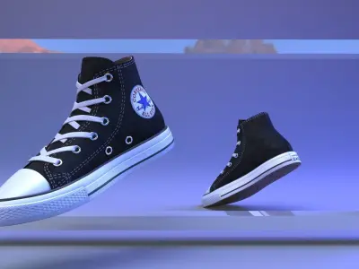 Footwear shoes Sport Color Black Low-poly 3D model