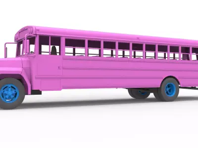 School bus for Figure 8 racing Version 2 Scale 1 to 25 3D print model