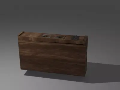 World War One Ammunition Box Free low-poly 3D model