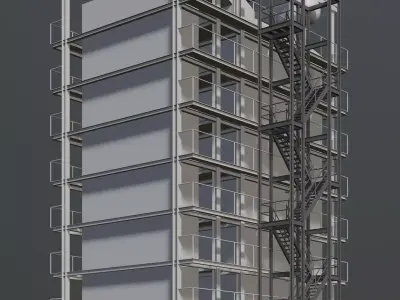 Industrial building 2023-0008 3D model