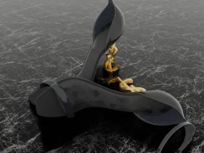 YSL 3D HIGH HEELS 3D model