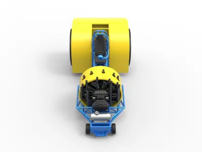 Pulling tractor with radial engine Scale 1 to 25 3D print model