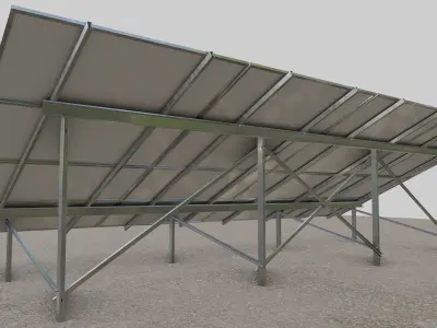 Solar Panel Steel Construction Type 9 3D model