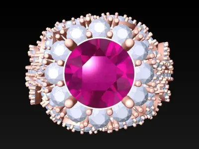 Diamond Ring - Womens Rings - N3879 3D print model