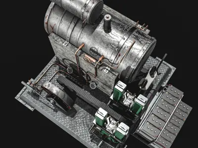Steam Generator Low-poly 3D model