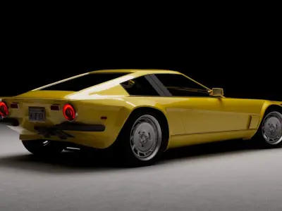 80s - 70s generic sports car  3D model