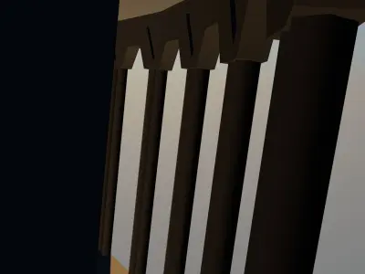 Menara Pisa Low-poly 3D model