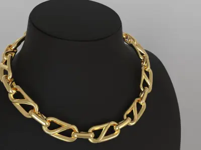 Oval Slot Chain Link Hermes 3D print model