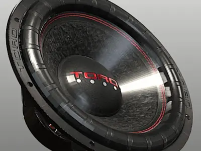 Toro 12 in Subwoofer- High Poly Free 3D model