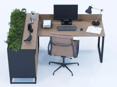 Office desk 3D model