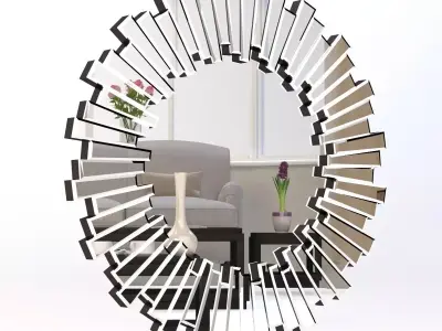 Avila Round Mirror 3D model