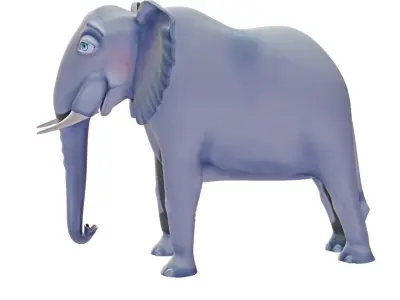 Nice and kind cartoon Elephant- Stylized model 3D model