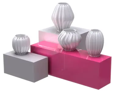 Black Modern Decor Vase 1 3D model