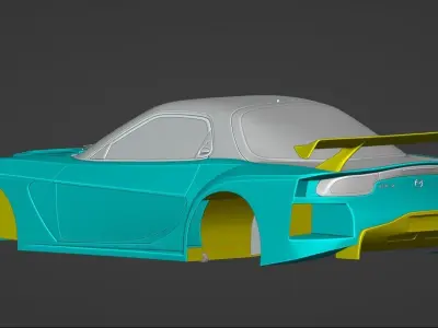 Mazda RX-7 Veilside Kyza 3D model