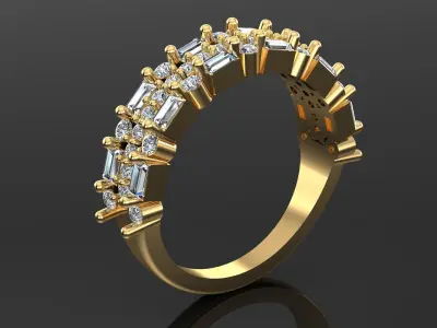 Band Ring 3D print model