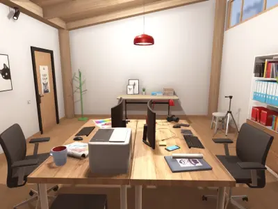 Design Studio Interior Low-poly 3D model