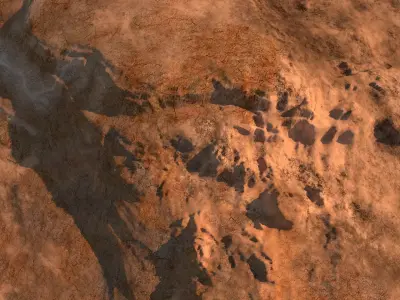 Real Desert Mountain Landscape Free 3D model