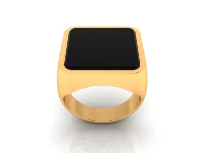 Ring M146 Mens luxury ring with enamel    gems 3D print model