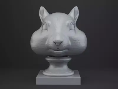 Chipmunk Bust - Animal Figurine 3D print model