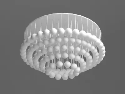 Crystal Ball Chandelier 3D model