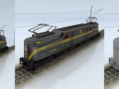 Pennsylvania GG1 Low-poly 3D model