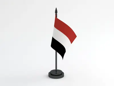 Table Flag Yemen 3D model
