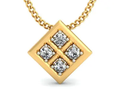 Solitaire Women Pendant 3dm STL OBJ FBX Renders Details 3D print model 13
