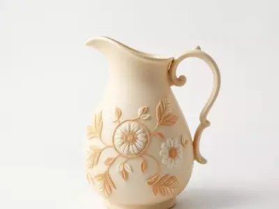 Ornate Floral Pitcher model pack Low-poly 3D model