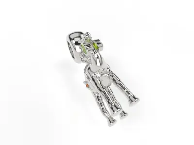 Camel Charm with Gems 3D print model