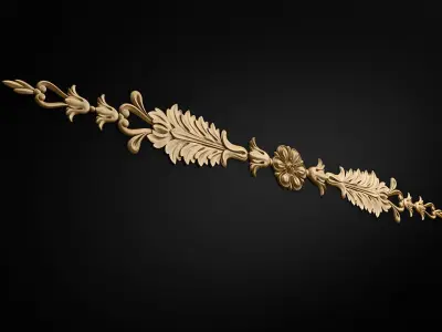 Carved decor 3D model 18