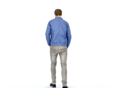 Walking Casual Dressed Man - CMan0324-HD2-O02P01-S Low-poly 3D model