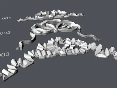 Ribbons RB-001 RB-002 RB-003 3D model