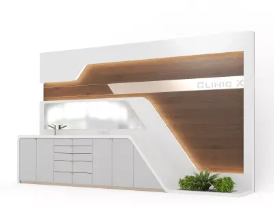 Hiworc Medical Clinic Cabinet Set 4 3D model