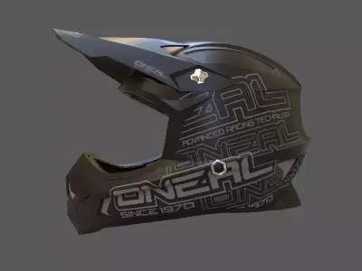 Oneal Motocross Racing Helmet Low-poly 3D model