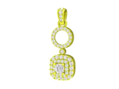 A7788 Luxury Korean Style Diamond Women Pendant 3D print model