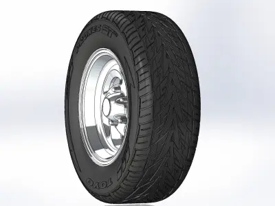 Wheels for scale model of truck F150 1993 3D print model