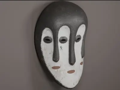 Bwami African mask 3D model