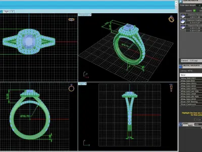 Diamond Fashion Ring R15 3D print model