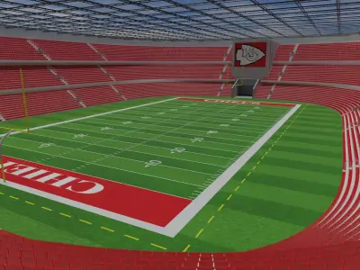 Kansas City Chiefs - American Football Stadium Low-poly 3D model