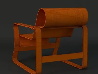 alvar aalto chair 3D model