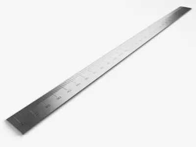 Steel Ruler 3D model