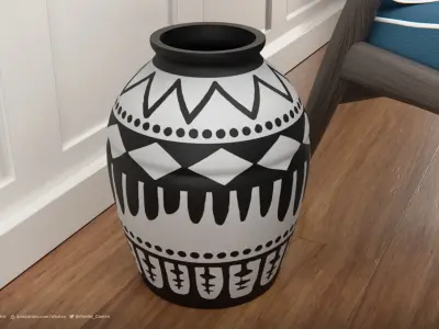 KARIBU DECORATIVE VASE - 4k Textures 3D model